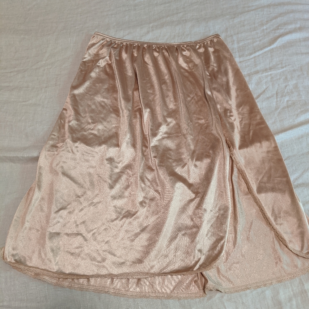 Tan Vintage Slip Skirt